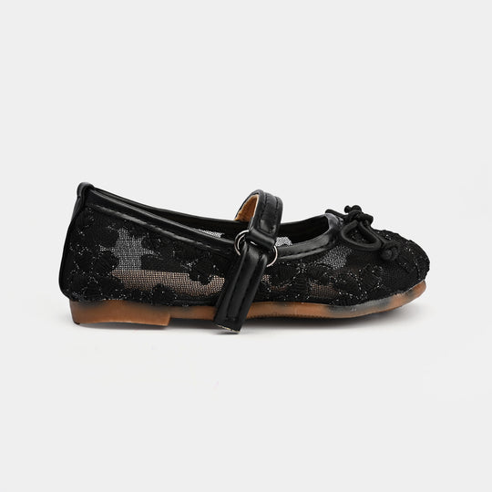 Girls Pumps 104-4-BLACK
