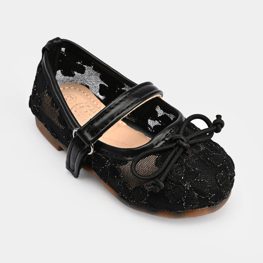 Girls Pumps 104-4-BLACK