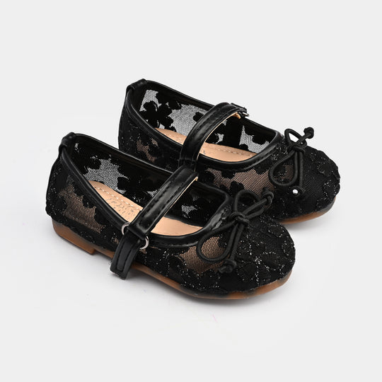 Girls Pumps 104-4-BLACK