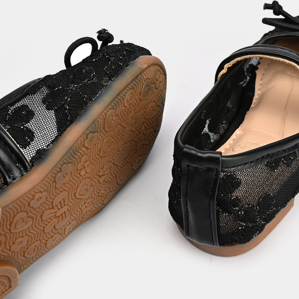 Girls Pumps 104-4-BLACK