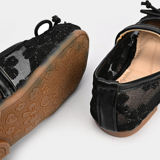 Girls Pumps 104-4-BLACK