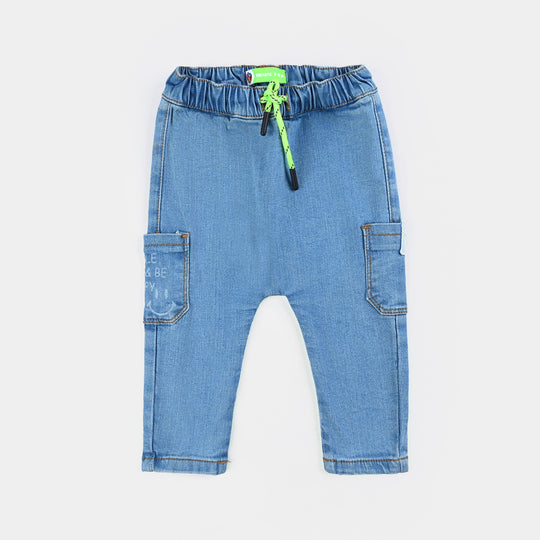 Infant Boys Denim Stretch Pant Be Happy-Ice Blue