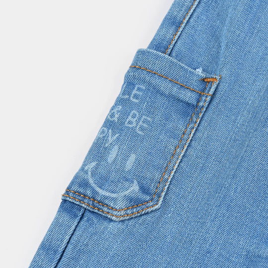 Infant Boys Denim Stretch Pant Be Happy-Ice Blue
