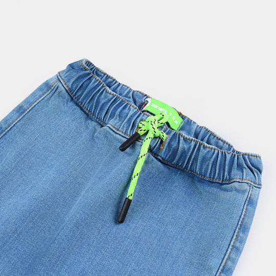 Infant Boys Denim Stretch Pant Be Happy-Ice Blue