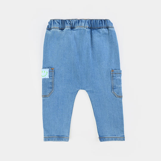 Infant Boys Denim Stretch Pant Be Happy-Ice Blue