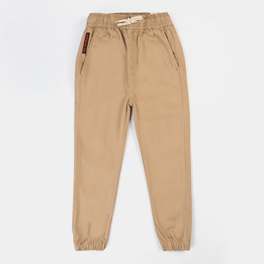 Boys Cotton Twill Pant Seek The Epositive-Beige