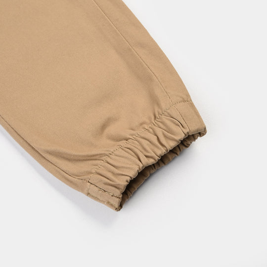 Boys Cotton Twill Pant Seek The Epositive-Beige