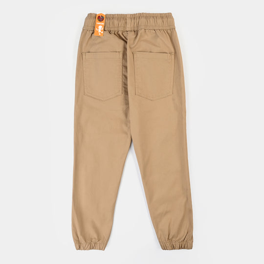 Boys Cotton Twill Pant Seek The Epositive-Beige