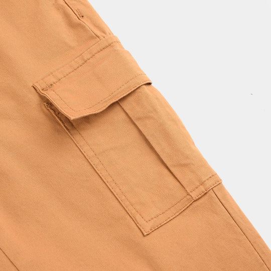 Boys Cotton Twill Pant Original-BROWN