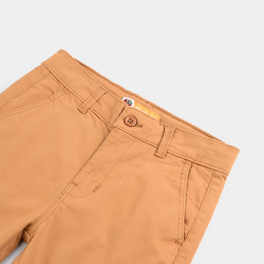Boys Cotton Twill Pant Original-BROWN