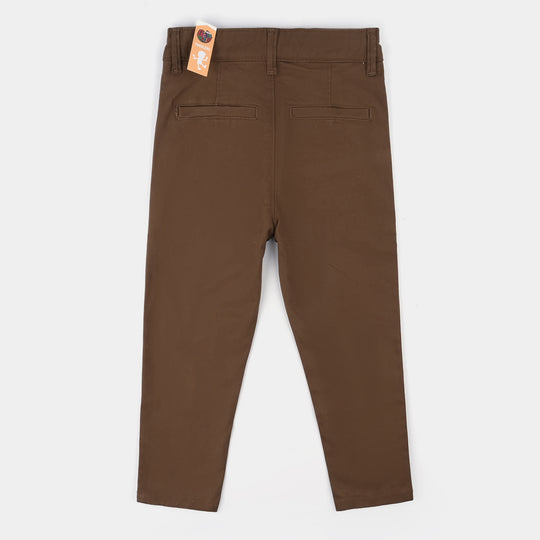 Boys Cotton Twill Pant Skate-BROWN