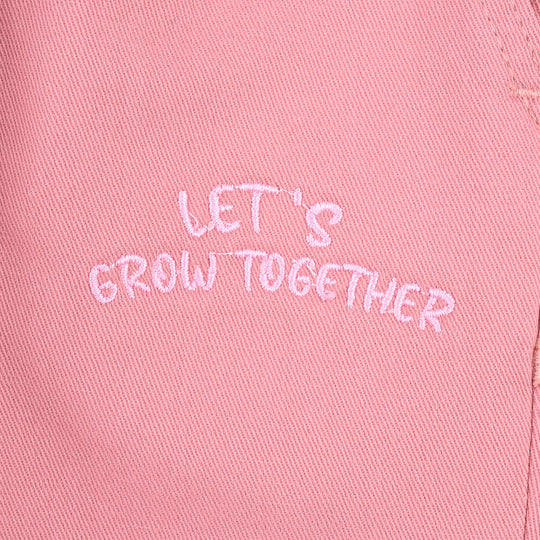Infant Girls Cotton Twill Pant Lets Grow Together-Pink