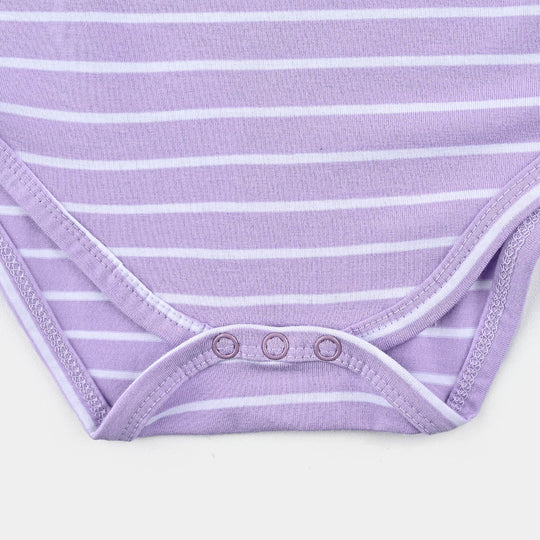 Infant Basic Romper (Unisex) Happy Rabbit-Purple