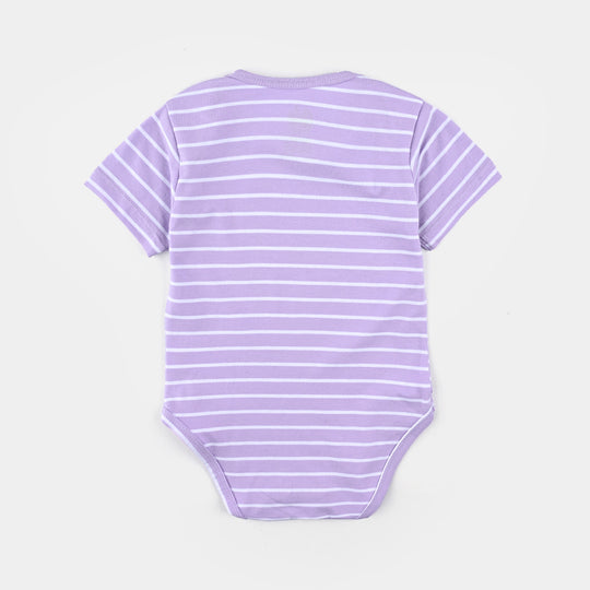 Infant Basic Romper (Unisex) Happy Rabbit-Purple