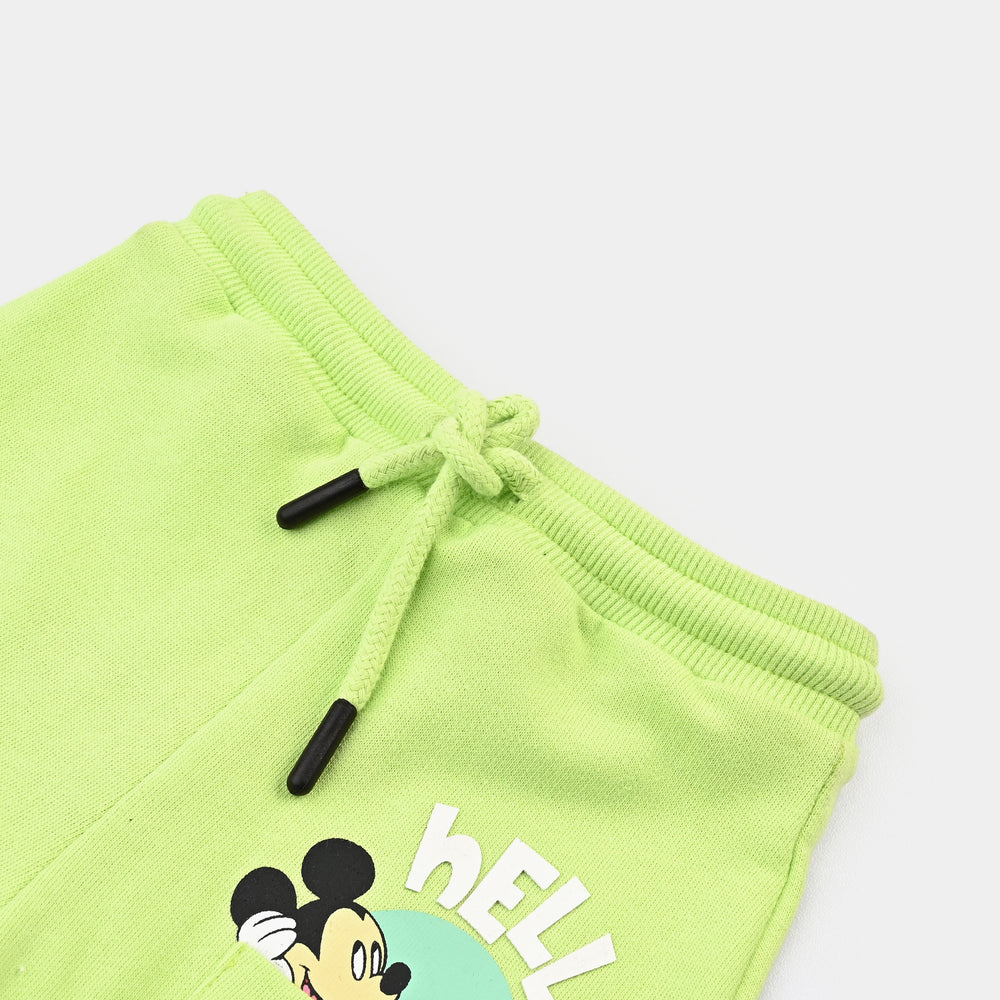 Infant Boys Cotton Terry Short -Sharp Green