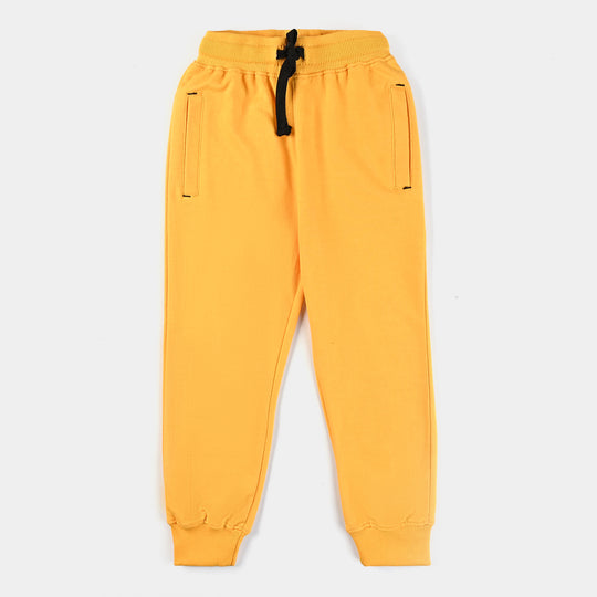Boys Cotton Terry Pyjama Basic PJ -Citrus