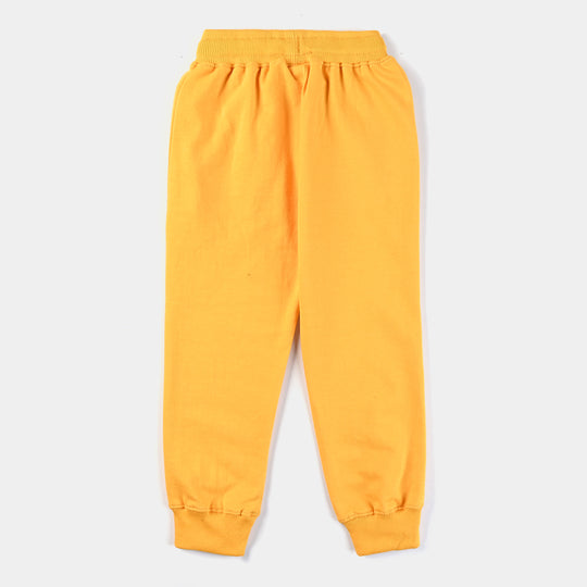 Boys Cotton Terry Pyjama Basic PJ -Citrus
