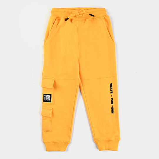 Boys Cotton Terry Pyjama Skate-Citrus