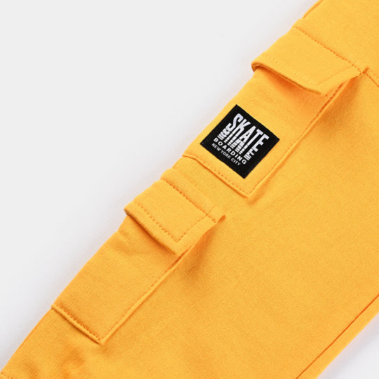 Boys Cotton Terry Pyjama Skate-Citrus
