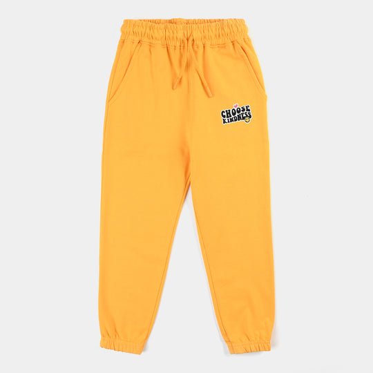 Girls Cotton Terry Jersey Pyjama CHOOSE KNIDNESS-Citrus