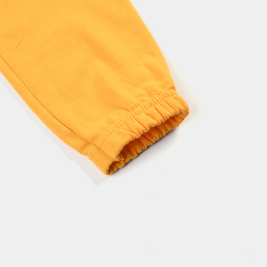 Girls Cotton Terry Jersey Pyjama CHOOSE KNIDNESS-Citrus