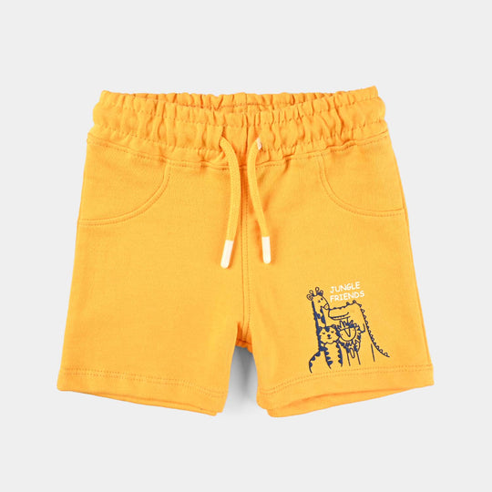 Infant Boys Cotton Terry Short JUNGLE FRIENDS-Citrus