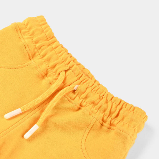 Infant Boys Cotton Terry Short JUNGLE FRIENDS-Citrus