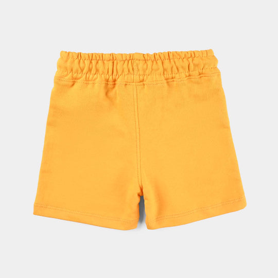 Infant Boys Cotton Terry Short JUNGLE FRIENDS-Citrus