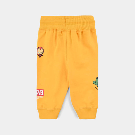 Infant Boys Cotton Terry Sleeping Pyjama-Citrus