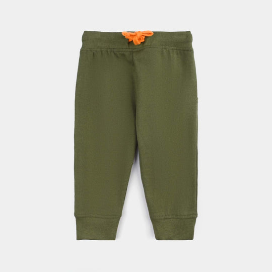 Infant Boys Cotton Terry Sleeping Pyjama Eyes-Chive