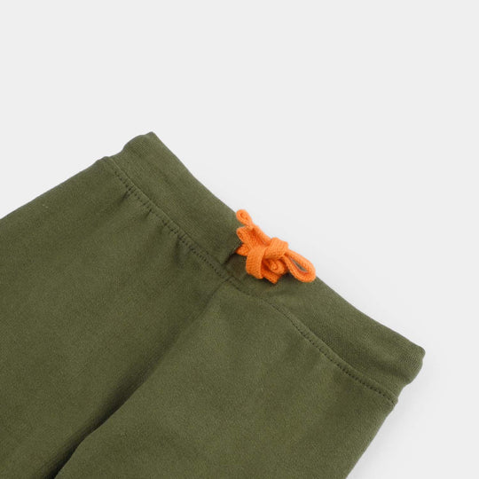 Infant Boys Cotton Terry Sleeping Pyjama Eyes-Chive