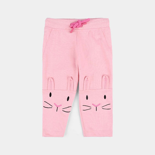 Infant Girls Cotton Terry Sleeping Pyjama Rabbit-C.Pink