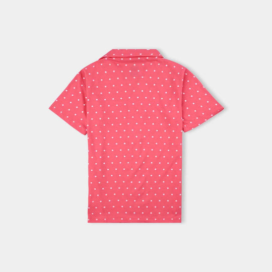 Infant Girls Poly Cotton Jersey Night Suit