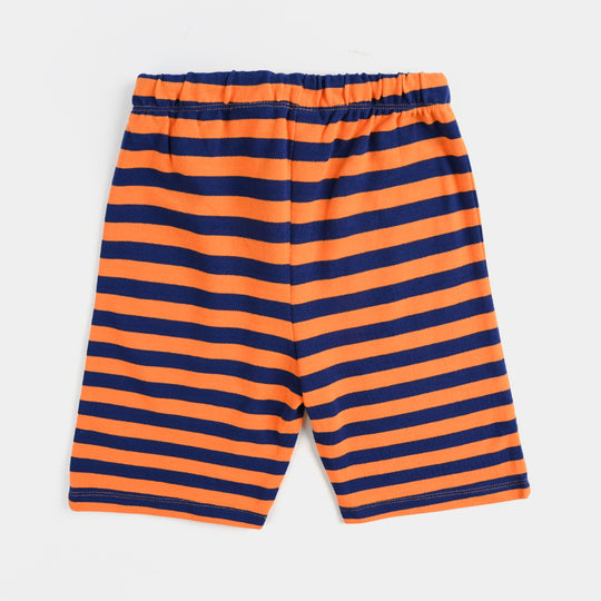 Boys Jumbo Pique 2 Piece Ocean Club-Orange/Navy