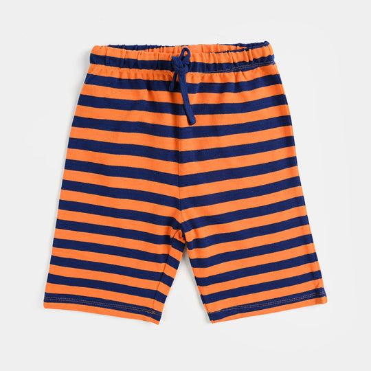 Boys Jumbo Pique 2 Piece Ocean Club-Orange/Navy