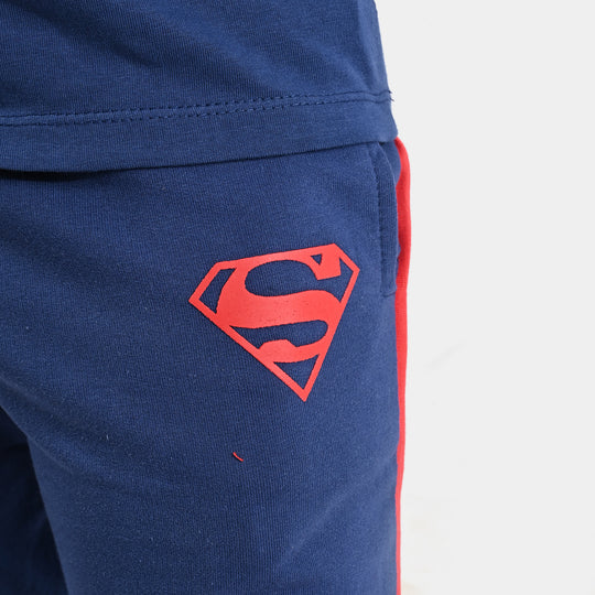 Boys Jersey/Terry 2 Piece Suit-C.Blue