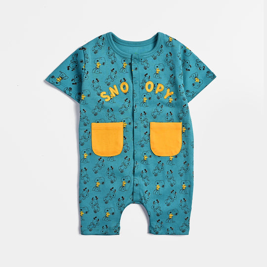 Infant Boys Cotton Interlock  Romper