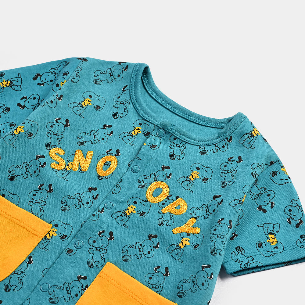 Infant Boys Cotton Interlock  Romper
