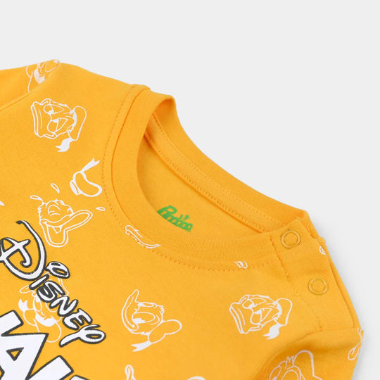 Infant Boys Cotton Interlock Suit Duck-Citrus