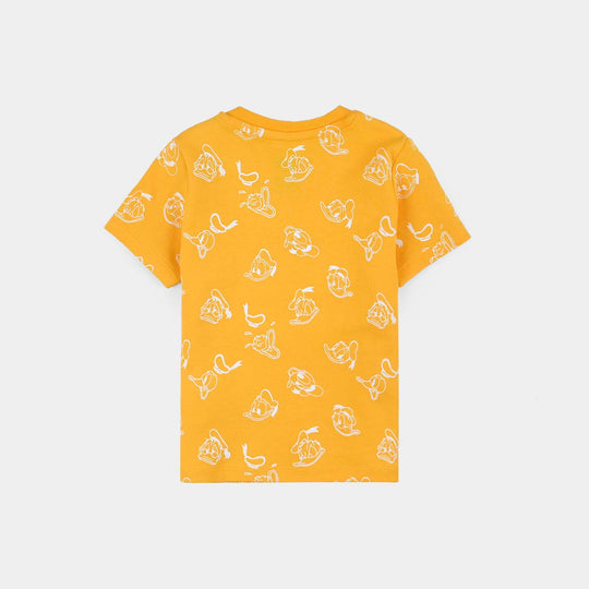Infant Boys Cotton Interlock Suit Duck-Citrus
