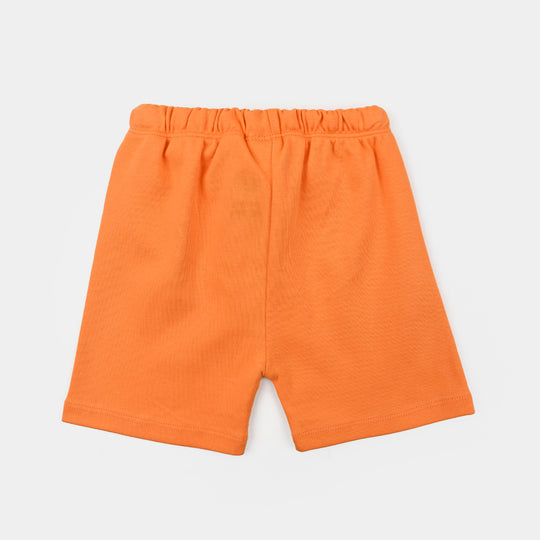 Infant Boys Cotton Interlock  Suit Sweetest Dada & Dadi-Orange