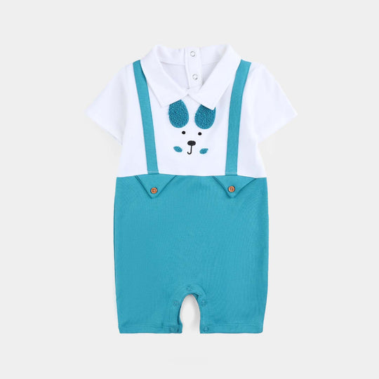 Infant Girls Cotton Interlock Romper Bunny