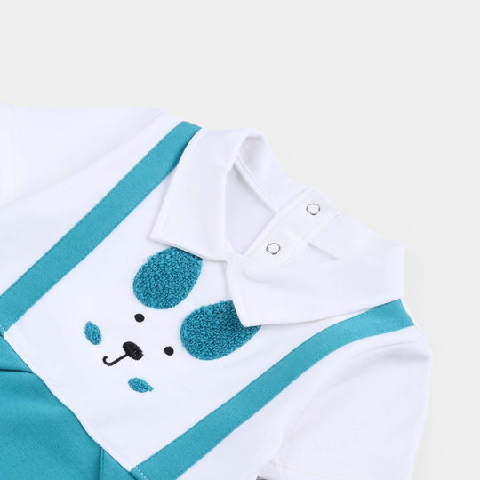 Infant Girls Cotton Interlock Romper Bunny