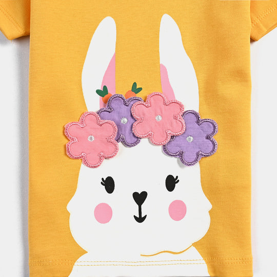 Infant Girls Cotton Interlock Suit Bunny Love Me