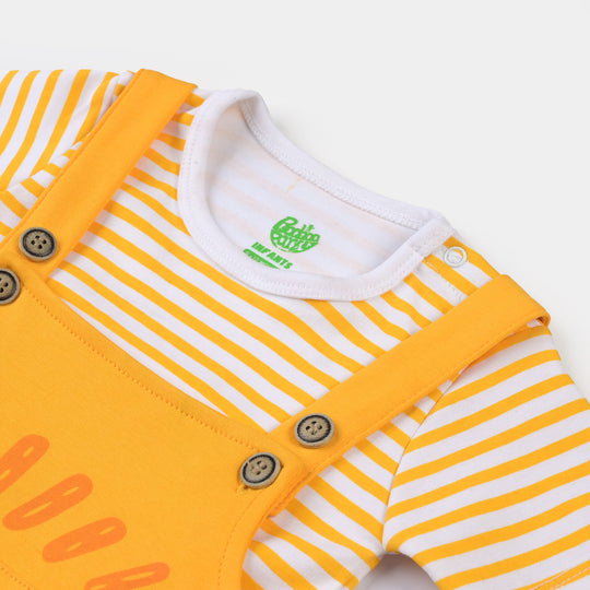 Infant Girls Cotton Interlock Suit Lion-Citrus