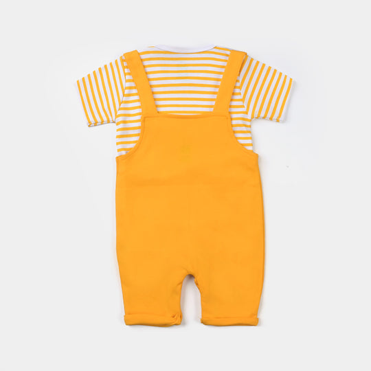 Infant Girls Cotton Interlock Suit Lion-Citrus