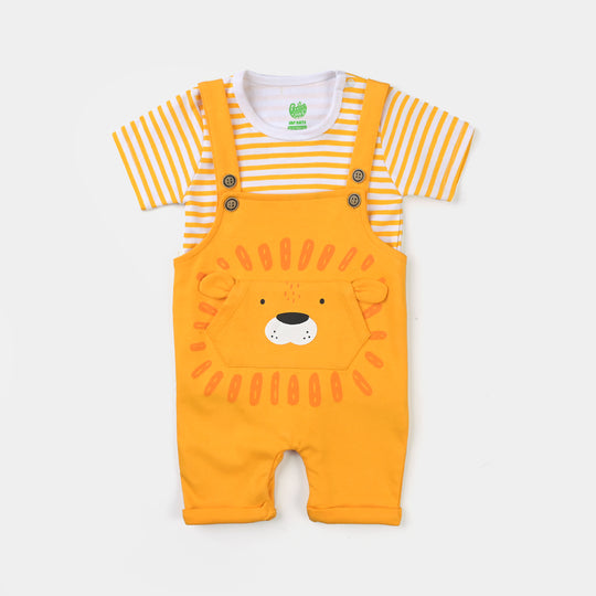Infant Girls Cotton Interlock Suit Lion-Citrus