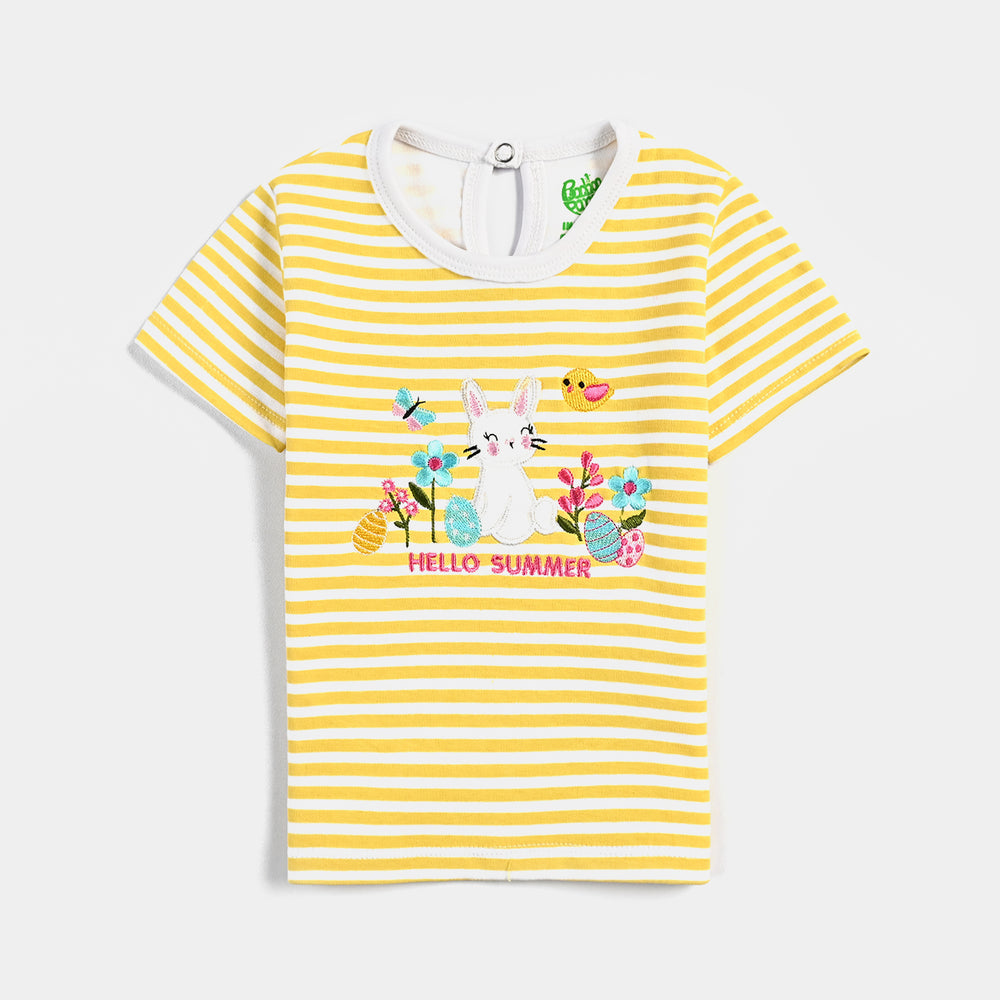 Infant Girls Cotton Interlock Suit Hello Summer