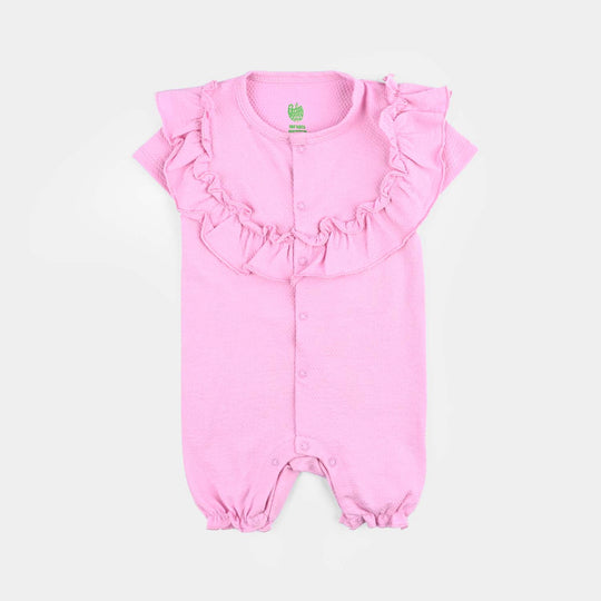 Infant Girls Cotton Interlock Romper BUNNY