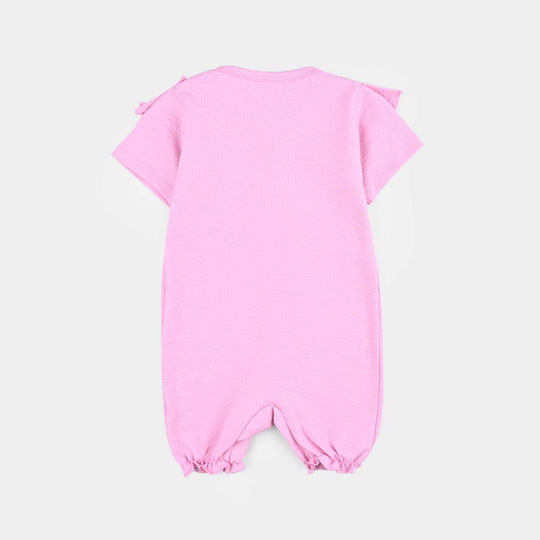 Infant Girls Cotton Interlock Romper BUNNY